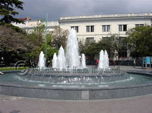 Yalta fountain in main square